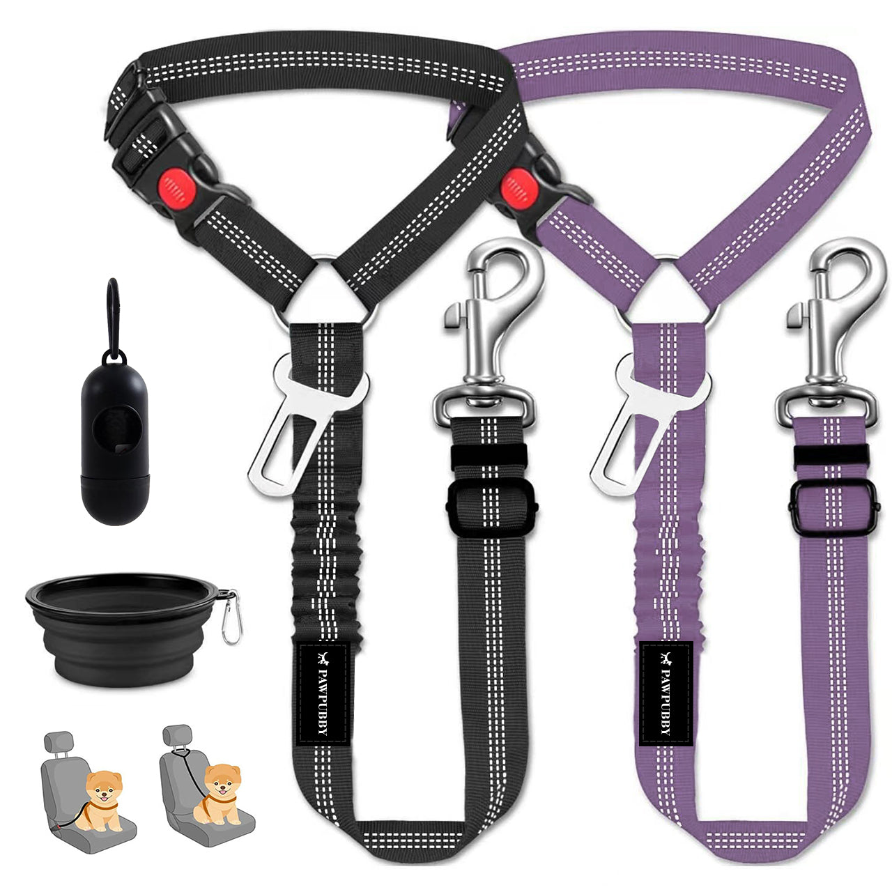 Pet Car Seat Belt Set
