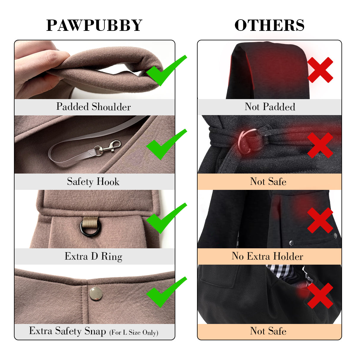 Pet Sling for Small & Medium Pets