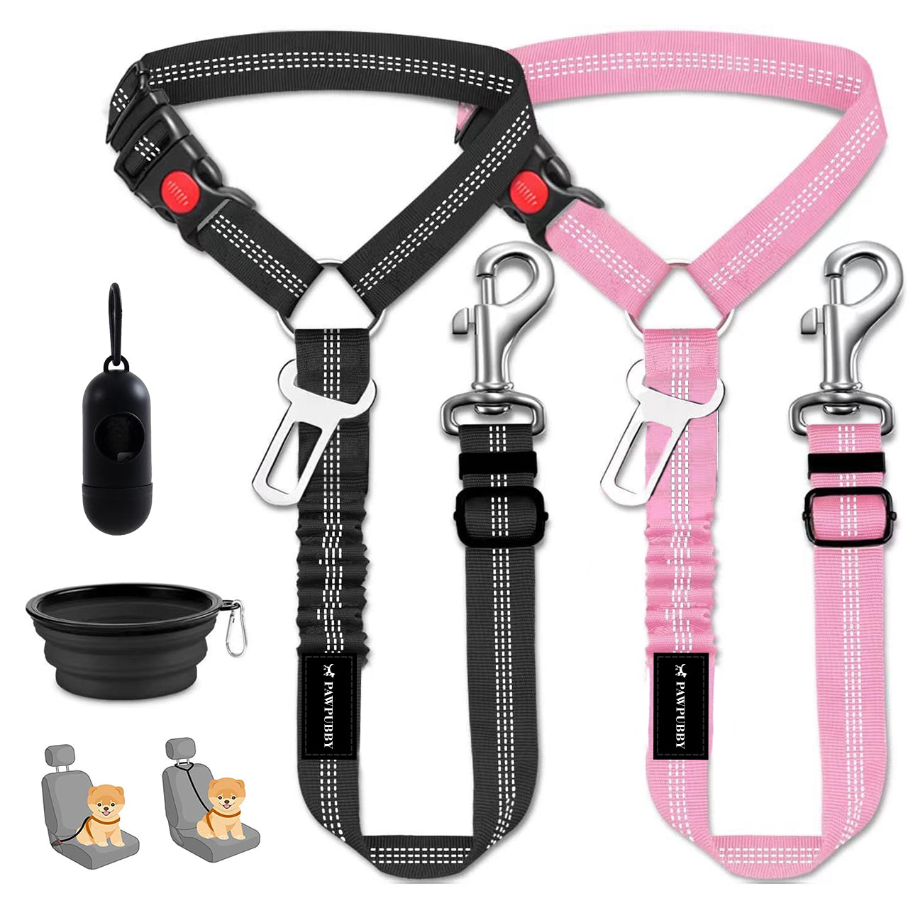 Pet Car Seat Belt Set