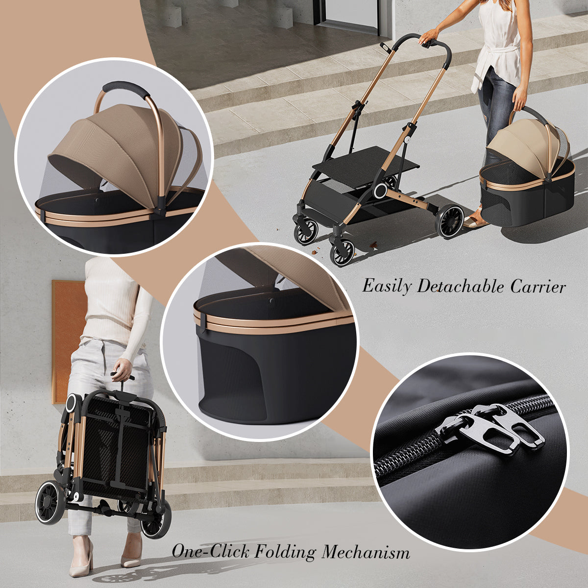 Pet Stroller for Dogs & Cats