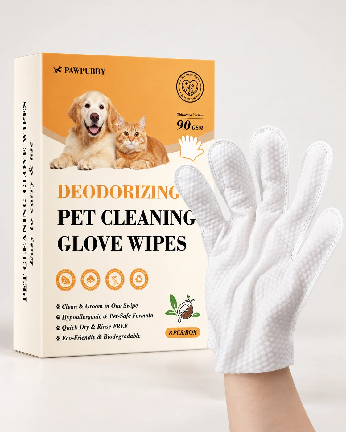 Deodorizing Pet Glove Wipes