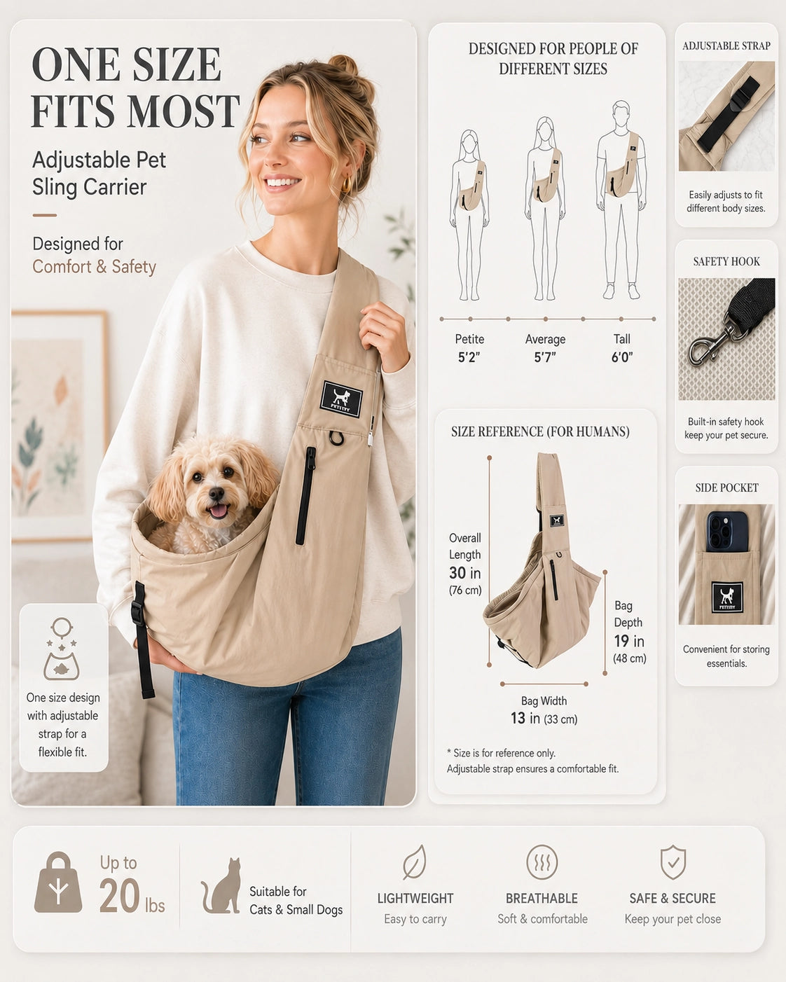 CloudNest Pet Sling